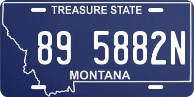 MT license plate 895882N