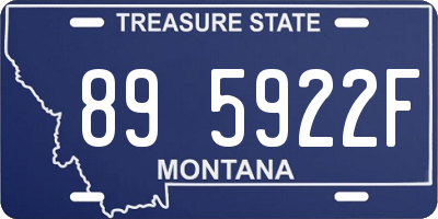 MT license plate 895922F