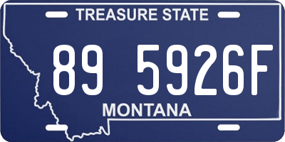 MT license plate 895926F