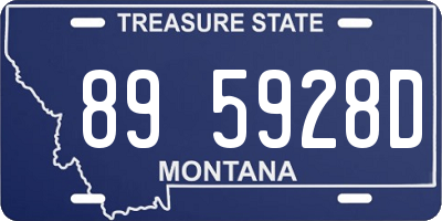 MT license plate 895928D