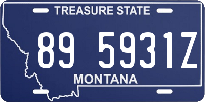 MT license plate 895931Z