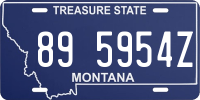 MT license plate 895954Z