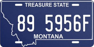MT license plate 895956F