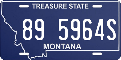 MT license plate 895964S