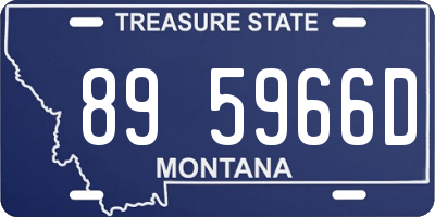 MT license plate 895966D
