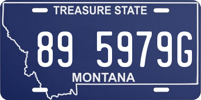 MT license plate 895979G