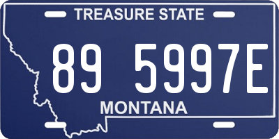 MT license plate 895997E