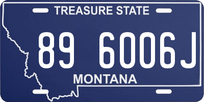 MT license plate 896006J