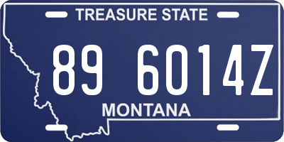 MT license plate 896014Z