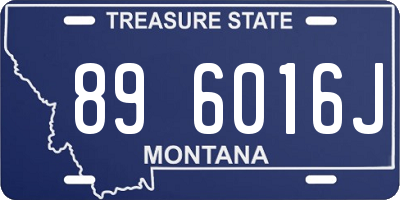MT license plate 896016J