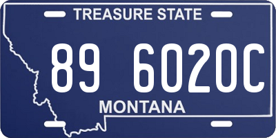 MT license plate 896020C