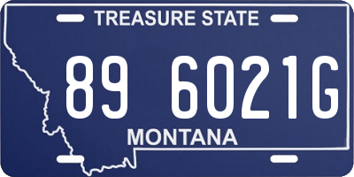 MT license plate 896021G