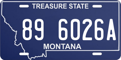 MT license plate 896026A