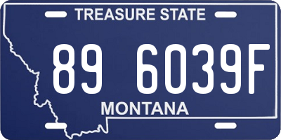 MT license plate 896039F