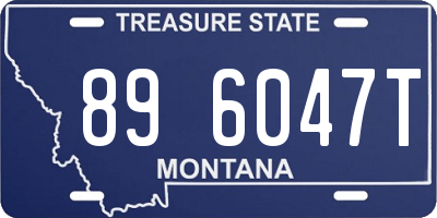 MT license plate 896047T
