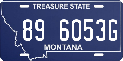 MT license plate 896053G