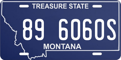 MT license plate 896060S