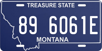 MT license plate 896061E