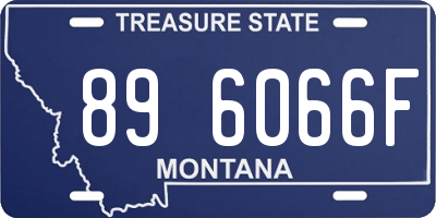 MT license plate 896066F