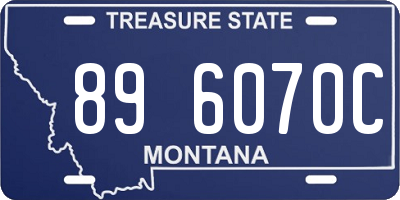 MT license plate 896070C