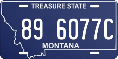 MT license plate 896077C