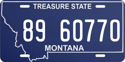 MT license plate 896077O