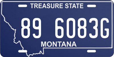 MT license plate 896083G