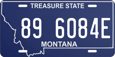 MT license plate 896084E