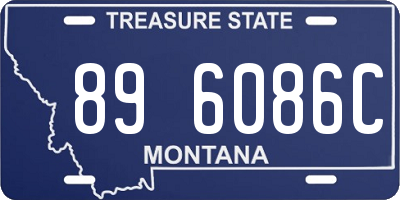 MT license plate 896086C