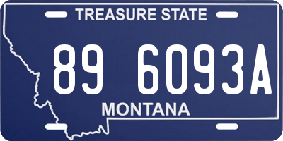 MT license plate 896093A