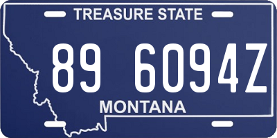 MT license plate 896094Z