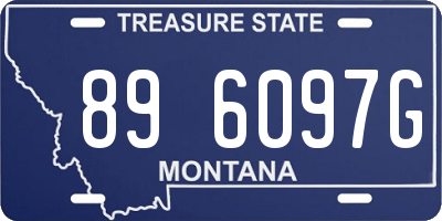 MT license plate 896097G