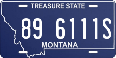MT license plate 896111S