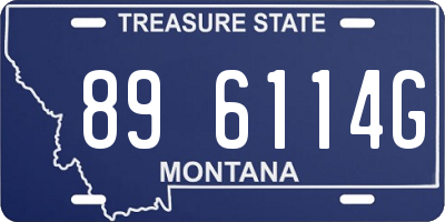 MT license plate 896114G