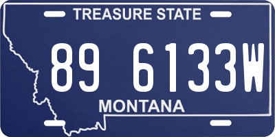 MT license plate 896133W