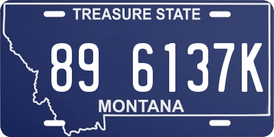 MT license plate 896137K