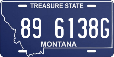 MT license plate 896138G
