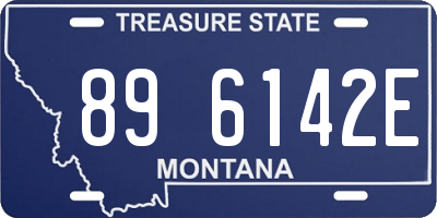 MT license plate 896142E