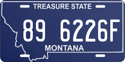 MT license plate 896226F