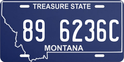 MT license plate 896236C