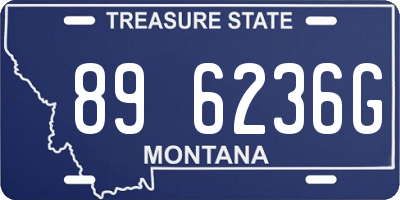 MT license plate 896236G