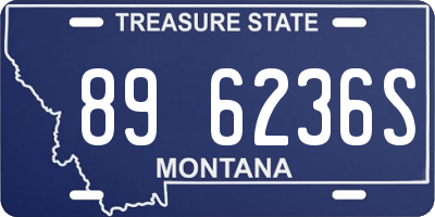 MT license plate 896236S