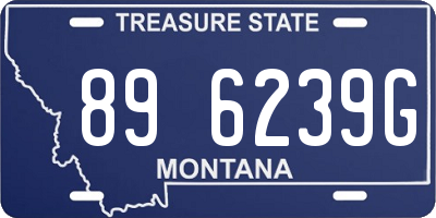 MT license plate 896239G