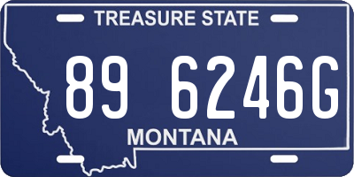 MT license plate 896246G