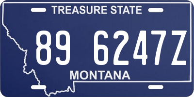 MT license plate 896247Z