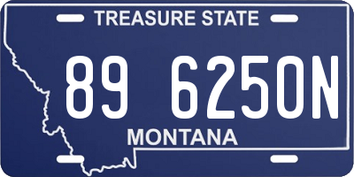 MT license plate 896250N