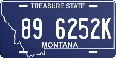 MT license plate 896252K