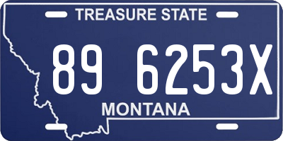 MT license plate 896253X
