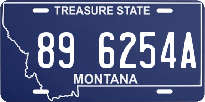 MT license plate 896254A