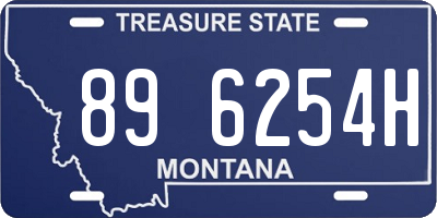 MT license plate 896254H